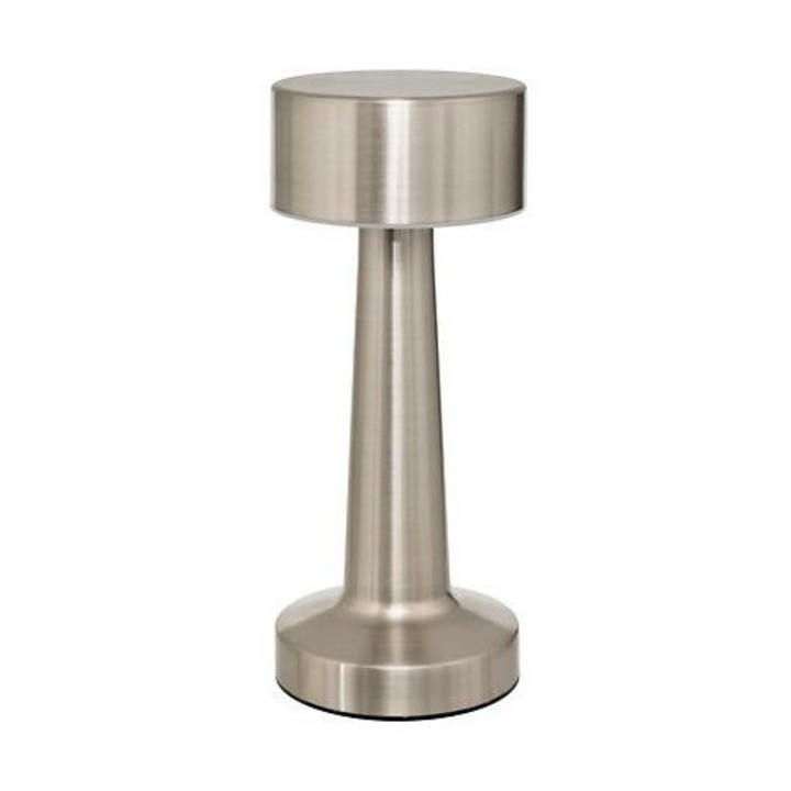 Lampa Halto USB, Atmosphera, metalica, argintie, acumulator 1800 mAh, 6 ore iluminare