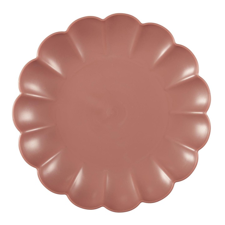 Írisz desszertes tányér 20,5 cm rózsaszín PP-ből, könnyű és tartós