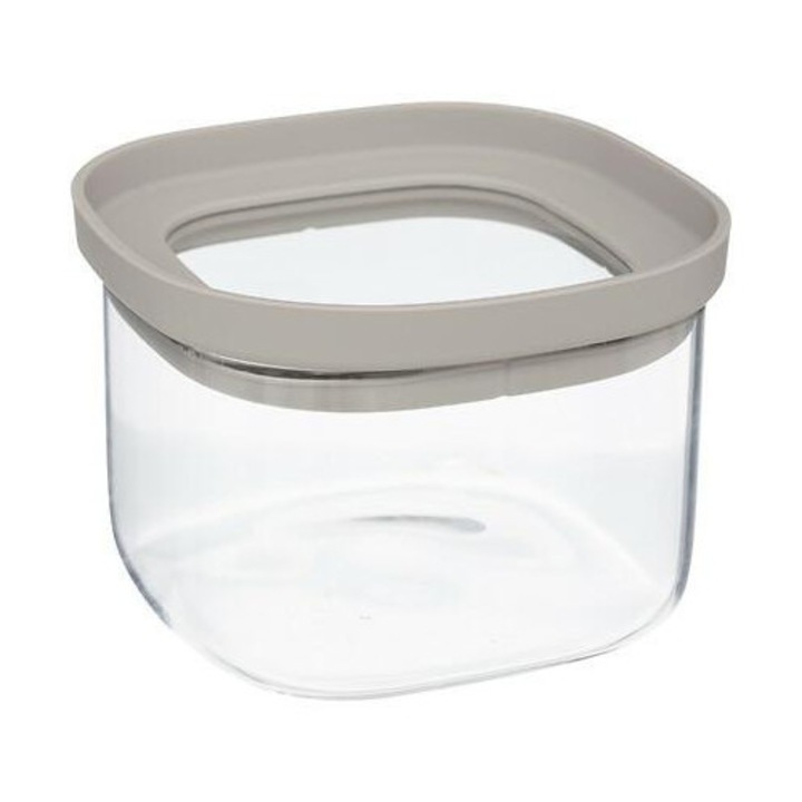 Borcan de stocare 0,4l, 5FIVE SIMPLY SMART, sticla borosilicata, capac hermetic, transparent