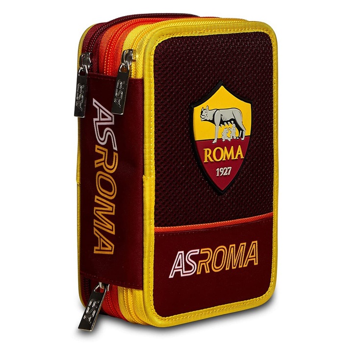 Tollartartó Seven Ac Rome, Tollartartó Írószerekhez, Komplett Ceruzatartó, Filctollakkal, Iskolai Kellékekkel, 3 Rekesszel, Lányoknak, Iskola - Általános Iskola, Foci Xxl Piros Sárga