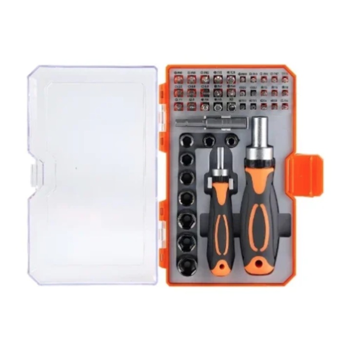 Andowl 42 az 1-ben racsnis csavarhúzó készlet Q GJ001 narancssárga/fekete