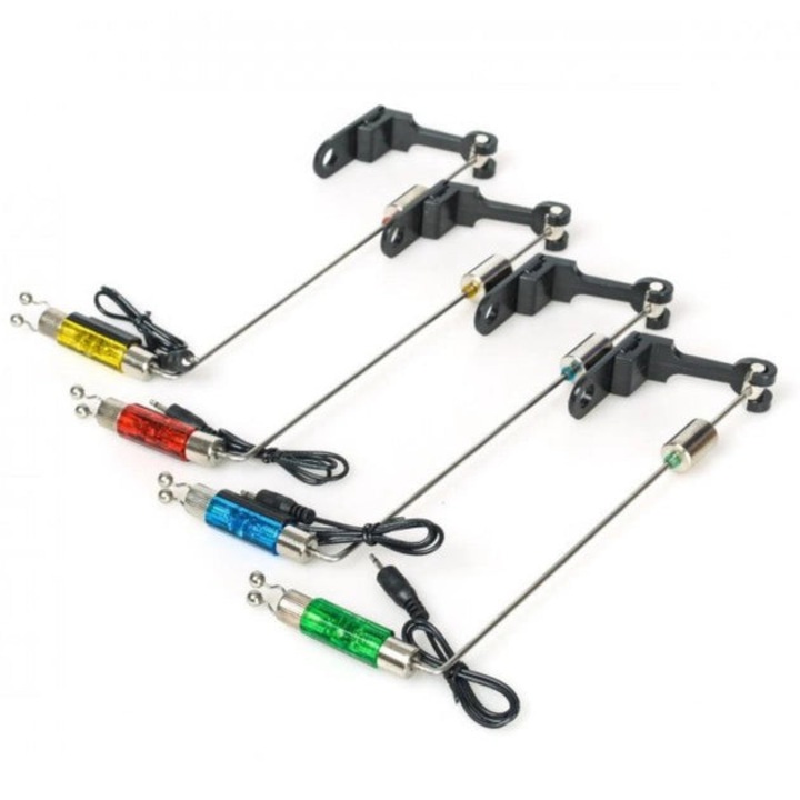 Suport Tri Pod Eastshark cu Statia Wireless, 4 Senzori si Swingere LED Multicolor, Aluminiu, 73x120cm, Raza 150m