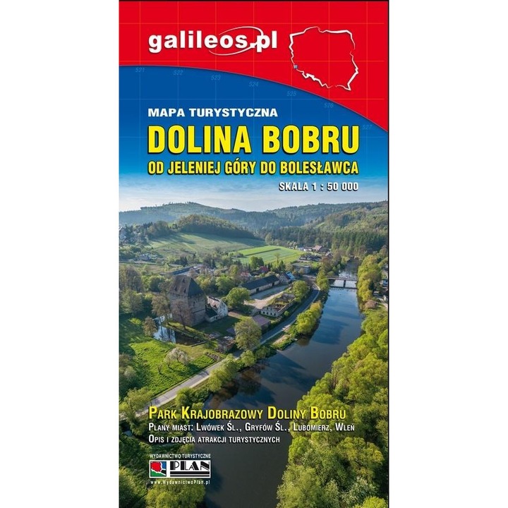 Harta turistica Dolina Bobru 1:50 000, Plan, 98x67cm, 2025