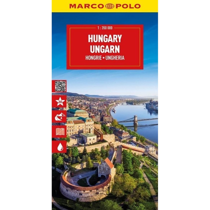 Hungary Marco Polo 1:350,000 Travel Map