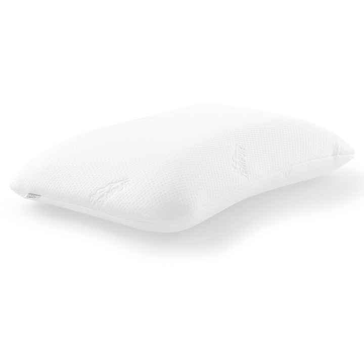 Tempur Symphony memóriahabos párna, ergonomikus párna nyaktámasztóval háton és oldalt fekvőknek, kemény tapintású, M (63 X 43 X 12,5 cm), fehér