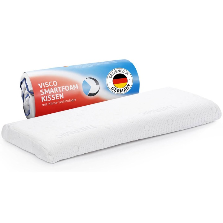 Hason fekvő párna 40X80 Hadar alacsony hőszigetelésű, 6 cm-es lapos hason fekvő párna, kiváló minőségű memóriahab, hőszabályozó huzat, ergonomikus hason fekvő párna, 40 X 80-as mérethez illik