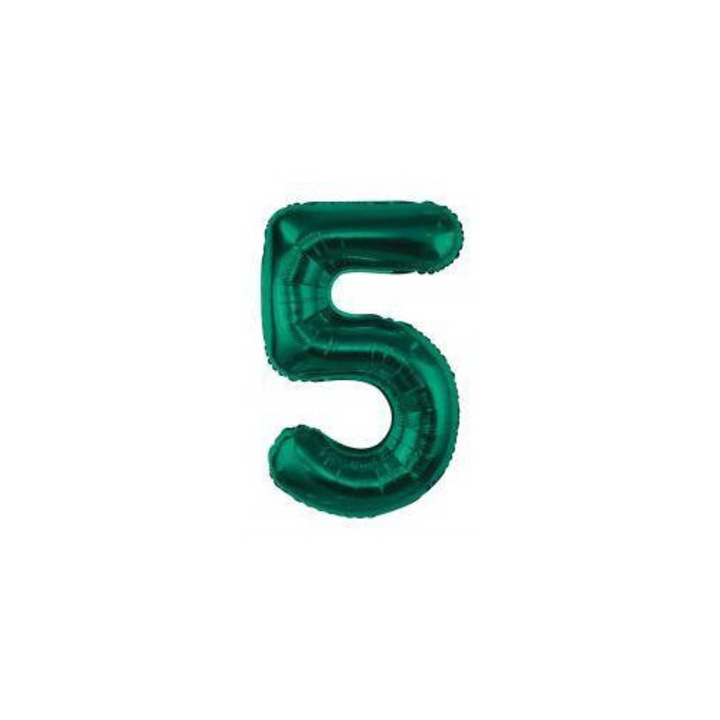 Фолиев балон, номер 5, бутиково зелено, 85 см