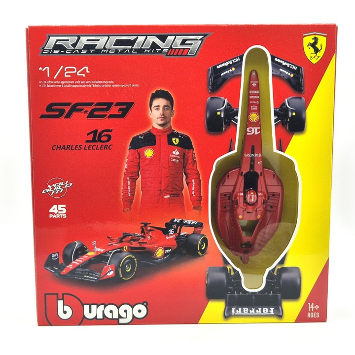 Ferrari SF-23 F1 #16 (2023) - Charles Leclerc - összeszerelhető modell - Bburago - 1:24