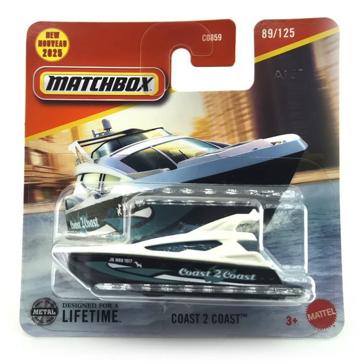 Coast 2 Coast motorcsónak - 89/125 - bliszteres - Matchbox - 1:64