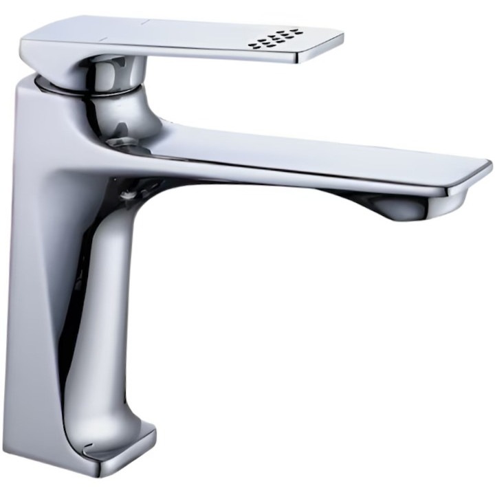 Baterie Lavoar cu Cartus Ceramic, Argintiu, aliaj de cupru, Montaj pe Chiuveta, Masa de baie pentru acasa, lavoar pentru toaleta, lavoar pentru maini, Atat apa calda, cat si rece, Protectie impotriva stropirii