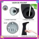 Dozator automat de sapun lichid, negru,400 ml, cu senzor infrarosu, fara contact, dimensiuni 70x116x214mm, Dozator inteligent de detergent de vase si dezinfectant pentru maini