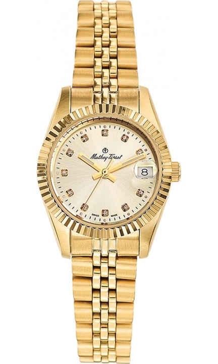 Ceas de dama MATHEY-TISSOT D710PDI clasic, de culoare aurie
