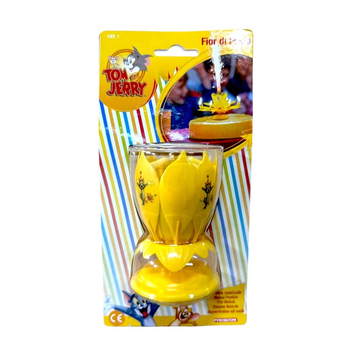 Artificii muzicală pentru tort Tom & Jerry, floare magică, interior