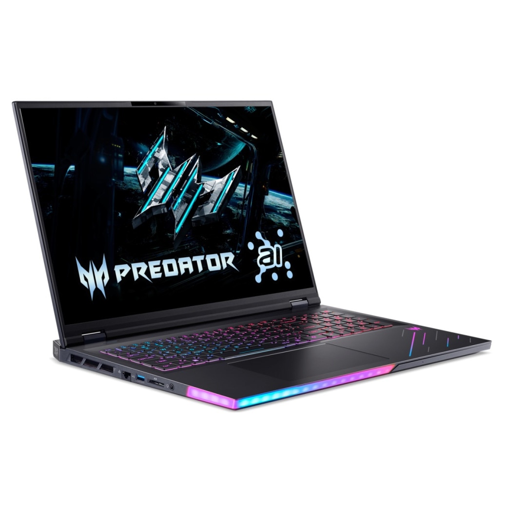 Gaming 18" Predator Helios 18 AI PH18-73, WQXGA Mini LED 250Hz, Procesor Intel Core Ultra 9 275HX (36M Cache, up to 5.40 GHz), 32GB DDR5, 2TB SSD, GeForce RTX 5080 16GB, Win 11 Pro, Abyssal Black