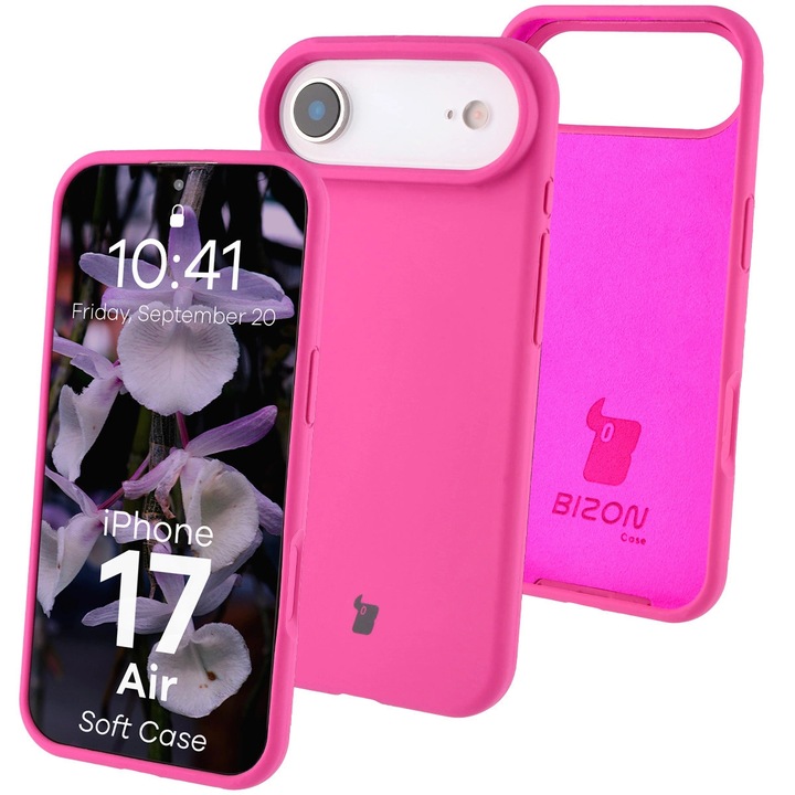 Husa, Bizon Soft Case pentru iPhone 17 Air, Fuchsia