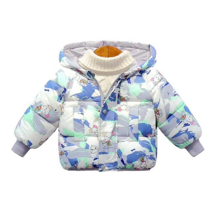 Geaca din fas SuperBaby, Model AL 20804 Duck, Baieti, Multicolor, Multicolor