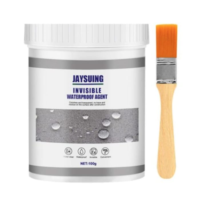 Pasta etansare suprafete Impermeabila transparenta + pensula 100g