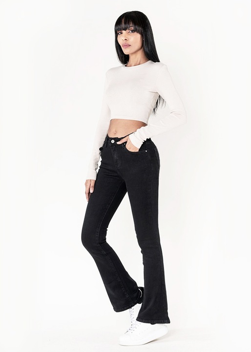 Blugi Dama Negri Evazati Nina Carter P079 M8 Negru 42 EU 42 EU