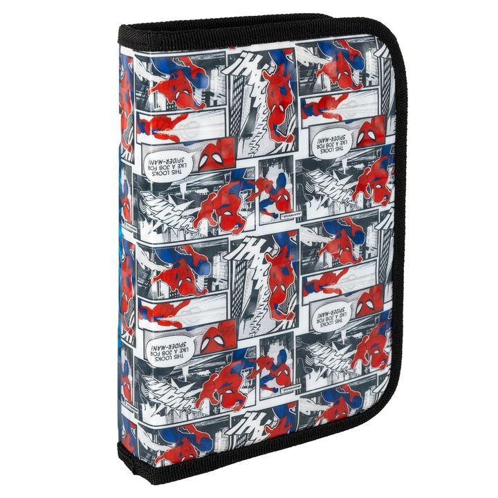 Penar textil scoala, 1 compartiment, Spider-Man, 20 cm