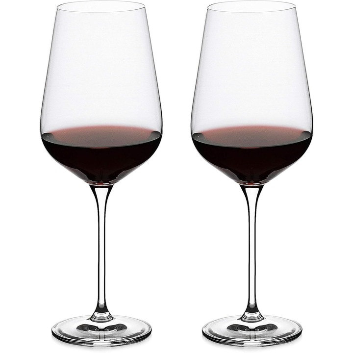 Ólommentes kristálypohár készlet 2 darab, elegáns hosszú szárú kivitel, mosogatógépben mosható.