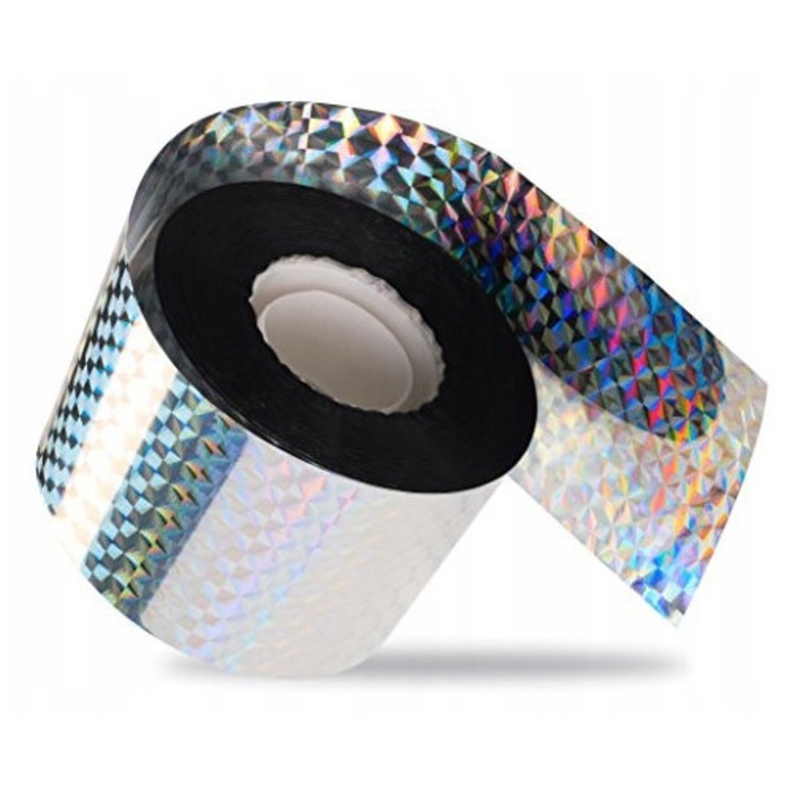 Banda De Protectie Impotriva Pasarilor, Garden Lab, Protejeaza Impotriva Pasarilor Si Animalelor Salbatice, Ecologica Si Sigura Pentru Animale, Protectie Eficienta Pentru Gradina Si Livada, Usor De Folosit, 4.8 cm x 50 m