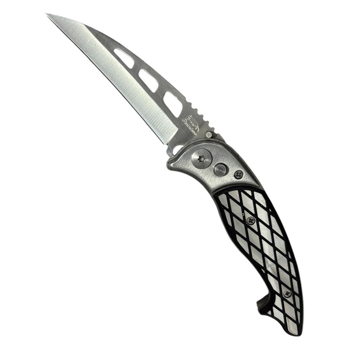 Briceag pliabil, lama 8,5 cm, lungime totala 20,5 cm, grosime lama 2 mm, 120 g, cu husa, AVI-5083