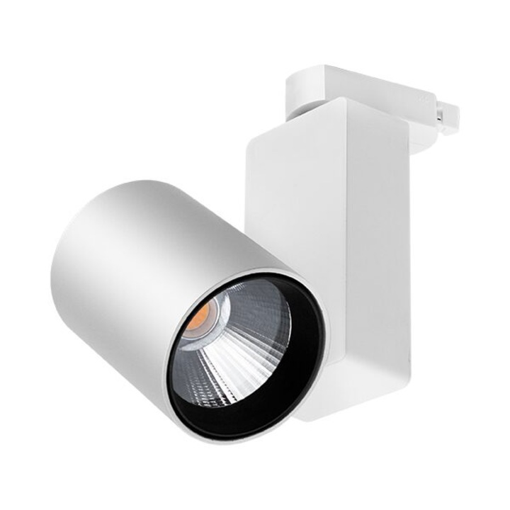 Spot LED Braytron pe sina alb, 30W, 2660LM, 3000K