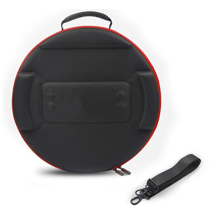 Geanta pentru consola de jocuri, Switch OLED/Joycon, EVA, impermeabila si rezistenta la uzura, confortabila si respirabila, la moda si versatila, 35.5x35.5x7cm, neagra