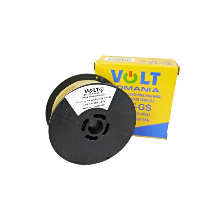 Gázmentes hegesztőhuzal, MIG MAG fluxussal, átmérő 0,8 mm, tekercs 100 mm, E71T-GS 1,0 kg nettó - Gázmentes hegesztés, Volt Romania