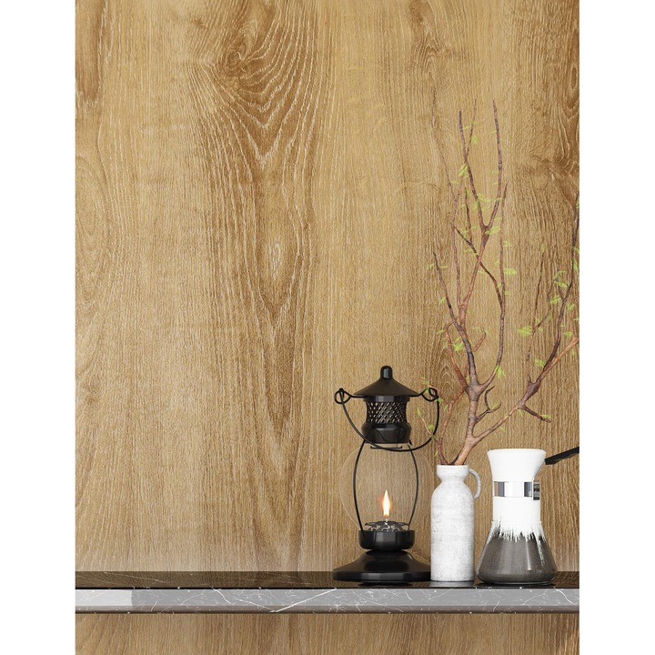 Öntapadós tapéta 40cm x 60m, FunStick, világos fahatású, vízálló