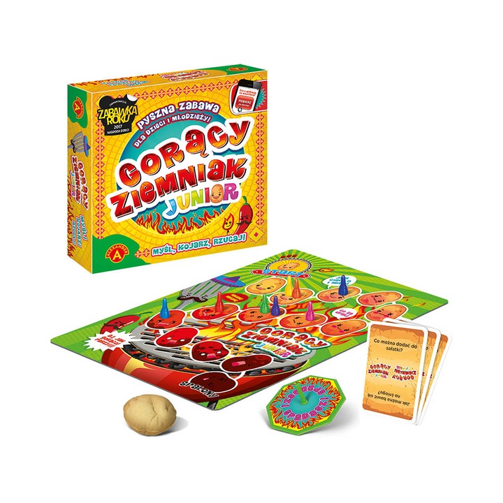 Társasjáték, Alexander, Goraciu Ziemniak Junior, 2-8 játékos, 165 kérdőlap, többszínű