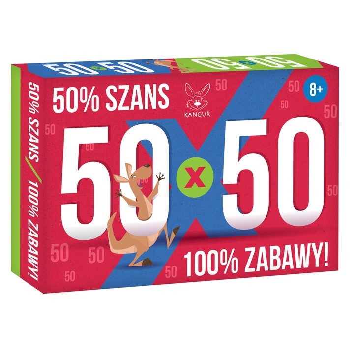 Társasjáték, Kenguru, 50 x 50, 2 lehetőség, 50 kérdés