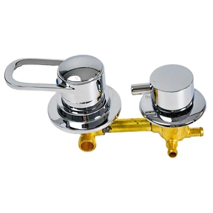 Baterie mixer cabina dus 3 cai prindere portfurtun 9508-3 (10cm)