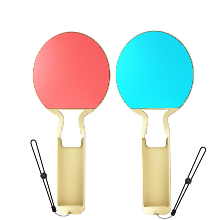 Husa de protectie pentru controler de joc, racheta de tenis de masa, Switch Joy-Con, rezistenta la caderi si uzura, usor de instalat, prindere confortabila, compacta si portabila, rosu si albastru