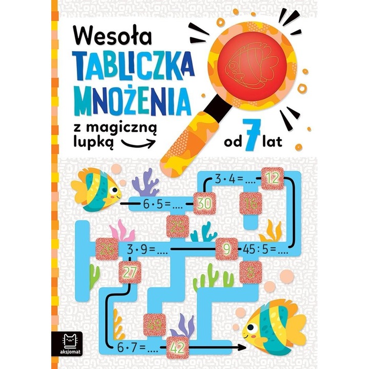 Tablita de inmultire cu lupa, AKSJOMAT, joc educativ, 1-3 clase, 7 ani