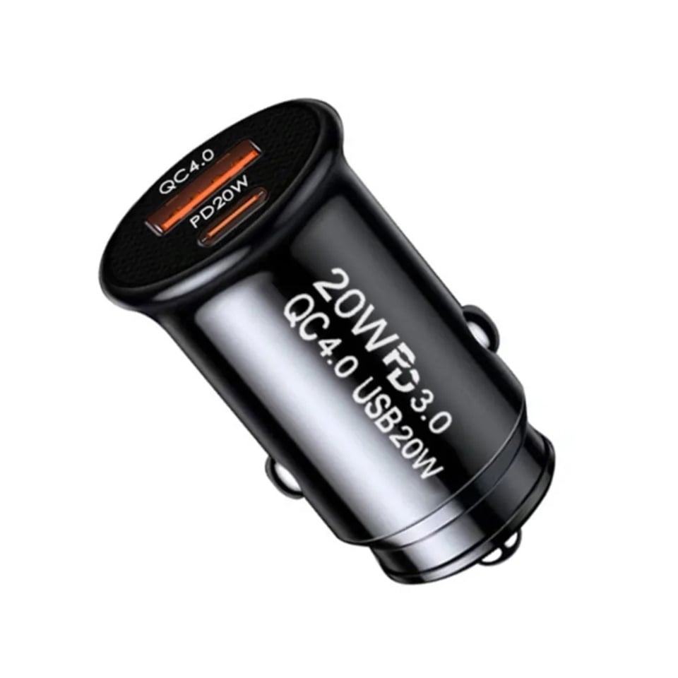Incarcator Auto Fast Charge PD20W, QC 4.0, Type-C, USB, 2in1, Skyddar ...