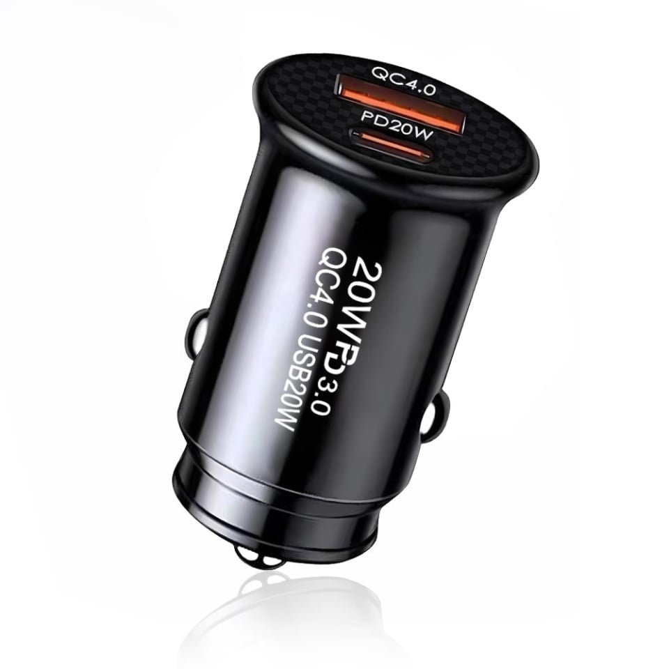 Incarcator Auto Fast Charge PD20W, QC 4.0, Type-C, USB, 2in1, Skyddar ...
