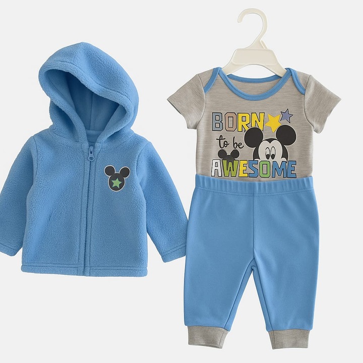 Compleu Disney bumbac 3 piese 9 luni