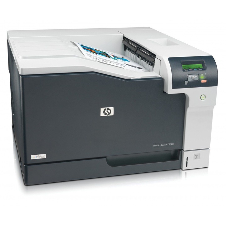 Imprimanta laser color HP CP5225, A3, USB 2.0, Wi-Fi, 20 ppm negru, 20 ppm color