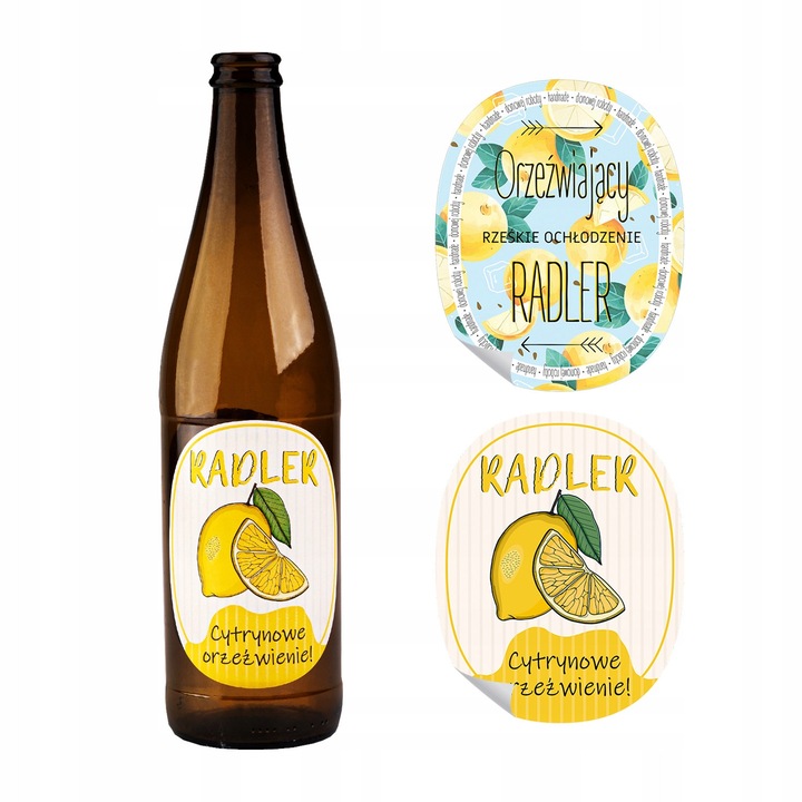 10 darabos üvegpalack készlet, Superbotelki, Radler sörhöz öntapadós címkékkel, tartós barna üveg, fénytől védve, kézműves sörök palackozásához ideális, 500 ml