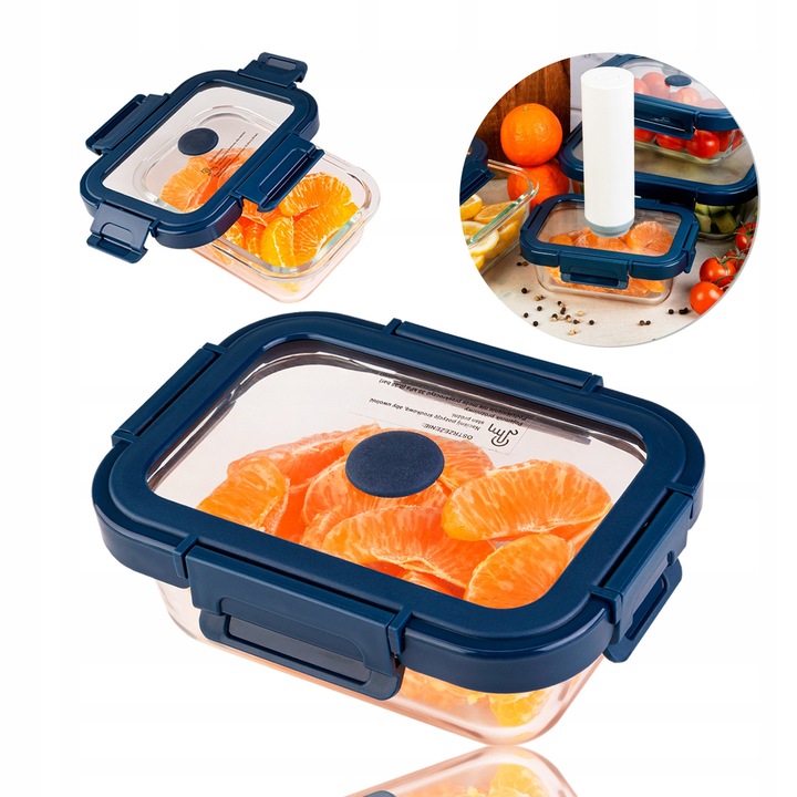 Recipient De Sticla Pentru Alimente, Superbutelki, Cu Inchidere In Vid, 370 ml, Recipient Fresh, Din Sticla De Inalta Calitate, Cu Capac Etans Pentru A Prelungi Prospetimea Alimentelor, Utilizabil La Microunde, Congelator, Masina De Spalat Vase