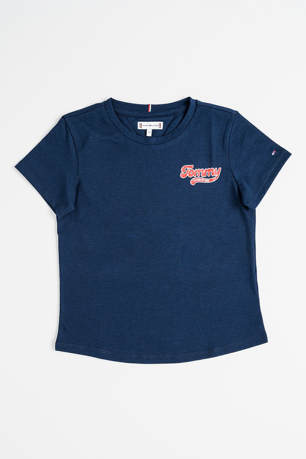 Tommy Hilfiger, Tricou din amestec de bumbac cu logo, Bleumarin, 170 CM