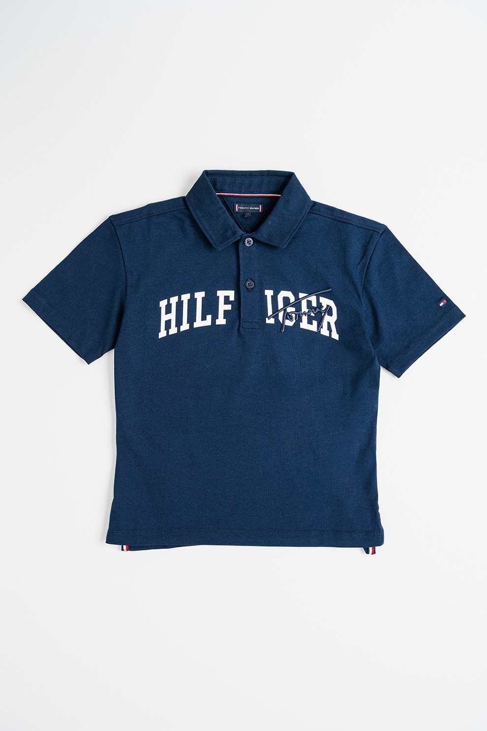 Tommy Hilfiger, Tricou polo cu logo, Bleumarin, 170 CM