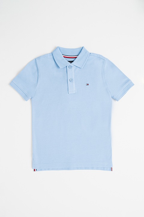 Tommy Hilfiger, Galléros piké pamutpóló, Pasztellkék