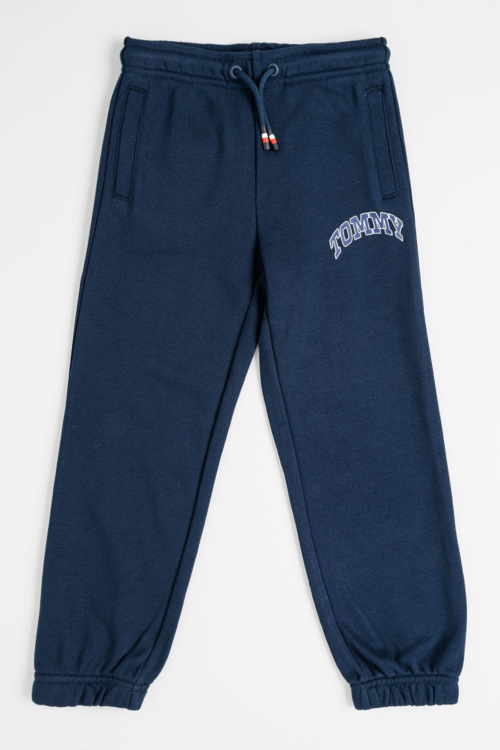 Tommy Hilfiger, Pantaloni de trening cu imprimeu logo, Bleumarin, 170 CM