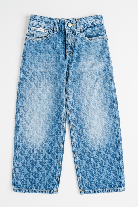 CALVIN KLEIN, Skater farmernadrág logómintával, Sötétkék/Világoskék