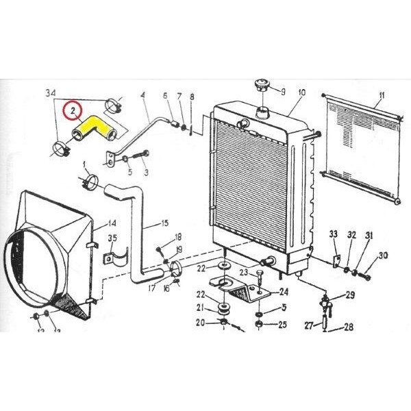 Conducta Radiator Conducta superioara radiator din cauciuc intarit cu panza C-330, URSUS ...