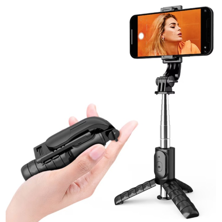Selfie stick bluetooth cu trepied mini selfie Q11 black
