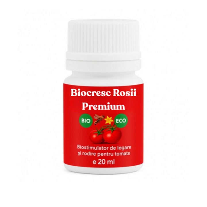 Stimulator de legare si rodire pentru tomate, Biocresc Rosii Premium, 20 ml