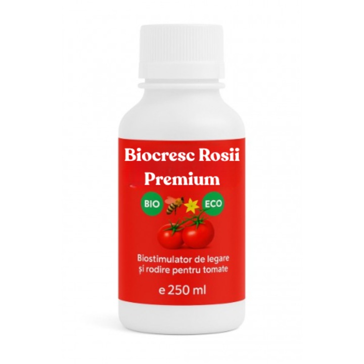 Stimulator de legare si rodire pentru tomate, Biocresc Rosii Premium, 250 ml
